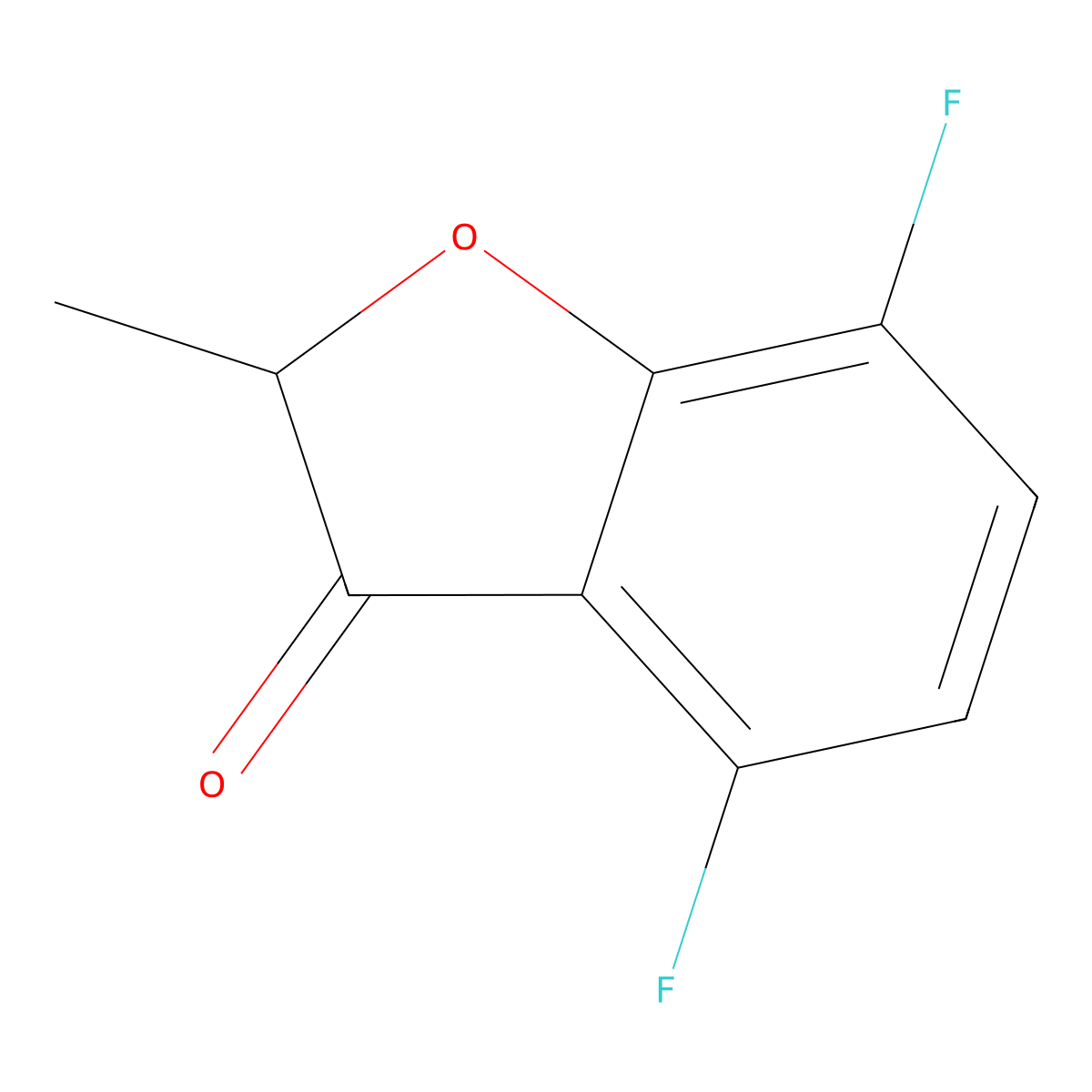 4,7-Difluoro-2-methyl-2,3-dihydro-1-benzofuran-3-one molecular structure, CAS 1341453-11-9