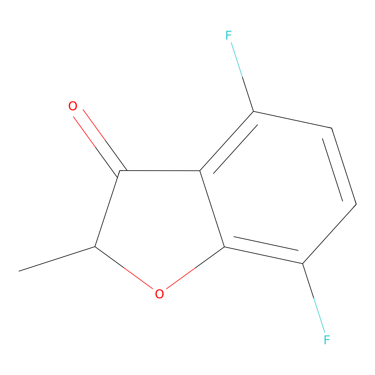 4,7-Difluoro-2-methyl-2,3-dihydro-1-benzofuran-3-one molecular structure, CAS 1341453-11-9