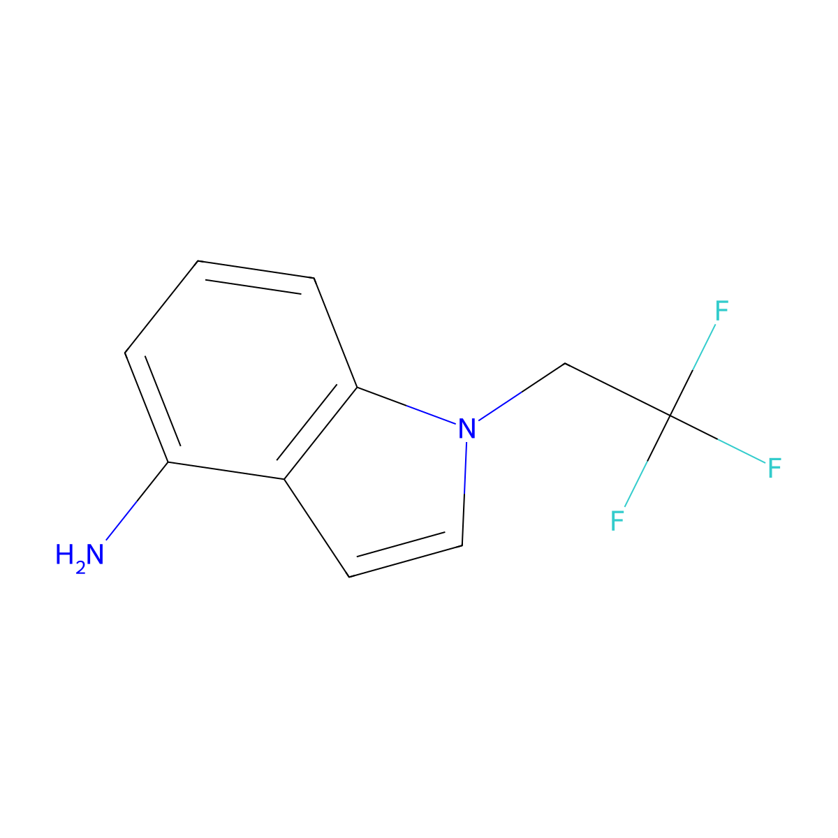 1-(2,2,2-trifluoroethyl)-1H-indol-4-amine molecular structure, CAS 1341455-33-1