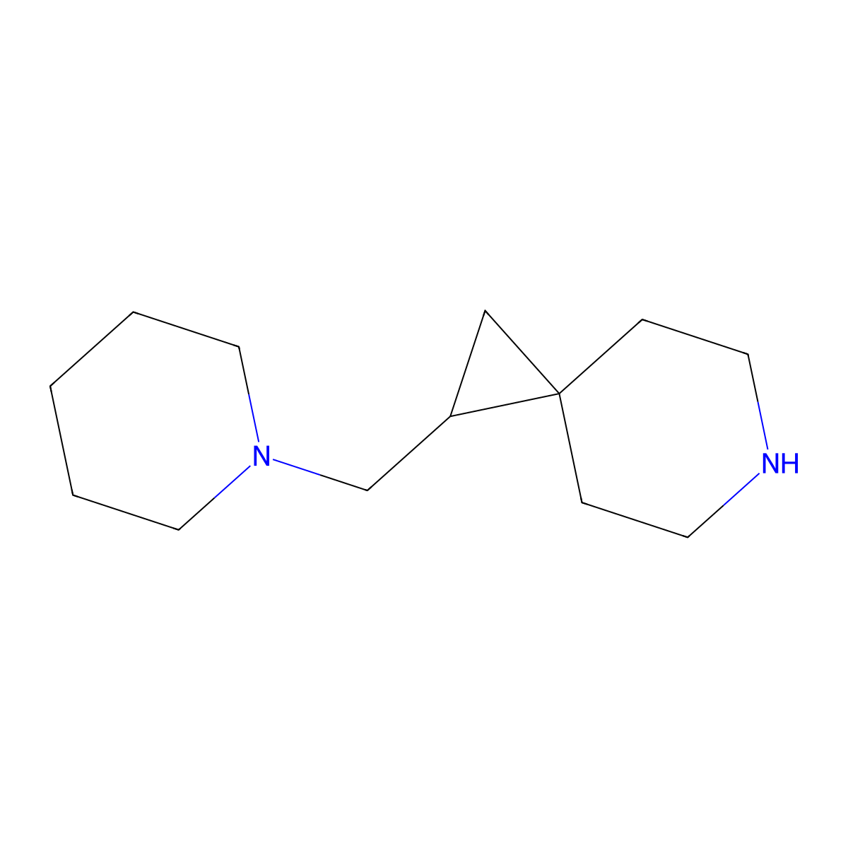 1-(Piperidin-1-ylmethyl)-6-azaspiro[2.5]octane molecular structure, CAS 1341456-21-0