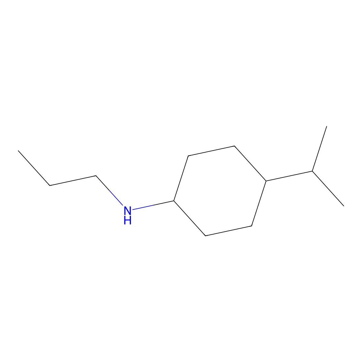 4-(Propan-2-yl)-N-propylcyclohexan-1-amine molecular structure, CAS 1341460-64-7