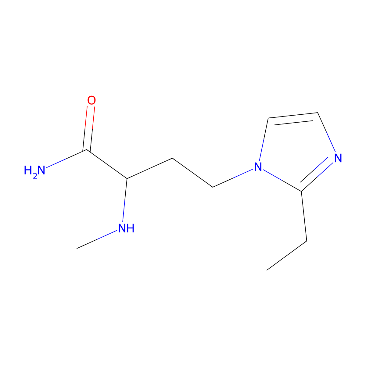 4-(2-Ethyl-1h-imidazol-1-yl)-2-(methylamino)butanamide molecular structure, CAS 1341462-27-8