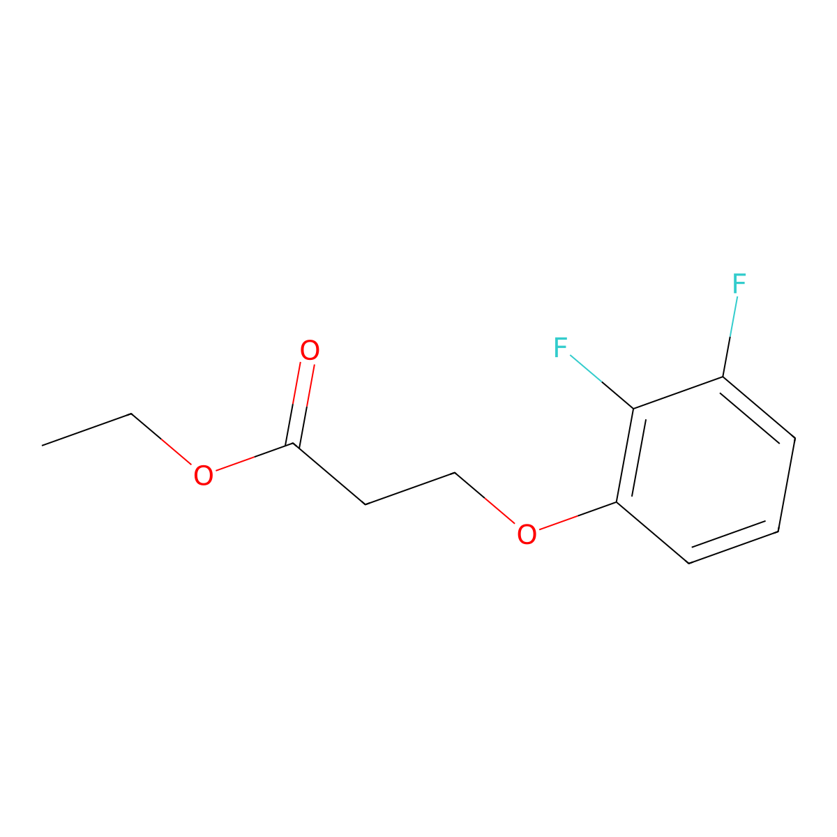 Ethyl 3-(2,3-difluoro-phenoxy)propanoate molecular structure, CAS 1341463-72-6