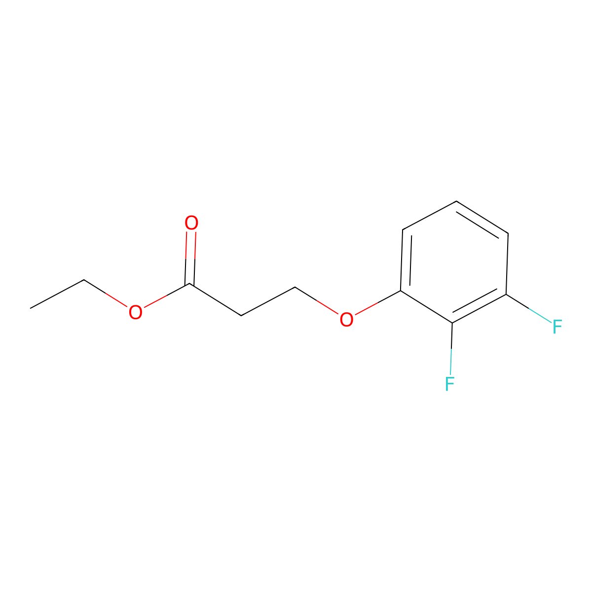 Ethyl 3-(2,3-difluoro-phenoxy)propanoate molecular structure, CAS 1341463-72-6