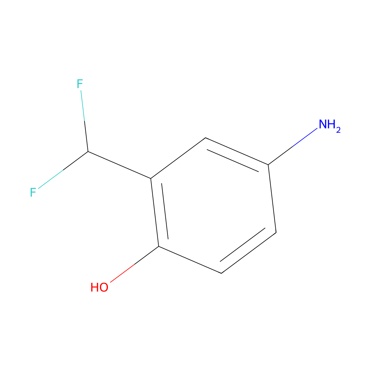 4-Amino-2-(difluoromethyl)phenol molecular structure, CAS 1341463-95-3