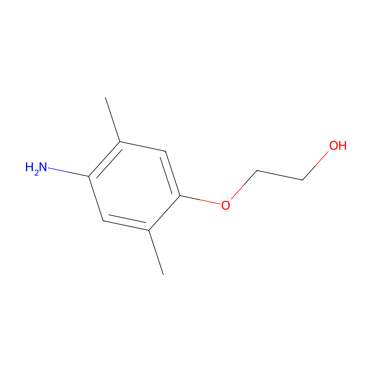 2-(4-Amino-2,5-dimethylphenoxy)ethan-1-ol molecular structure, CAS 1341465-43-7
