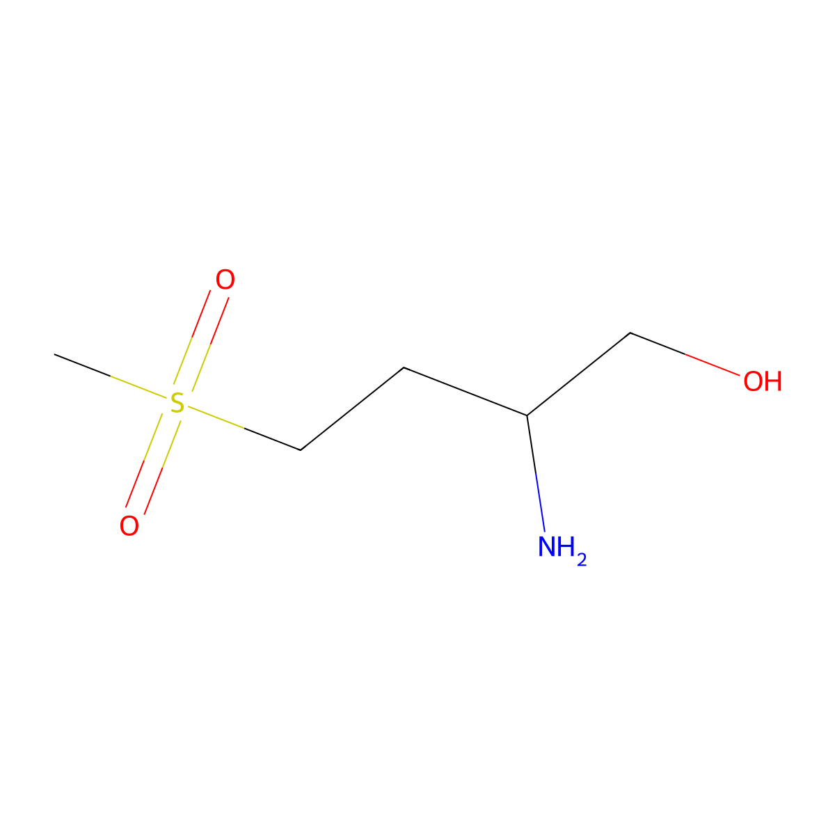2-Amino-4-methanesulfonylbutan-1-ol molecular structure, CAS 1341465-51-7
