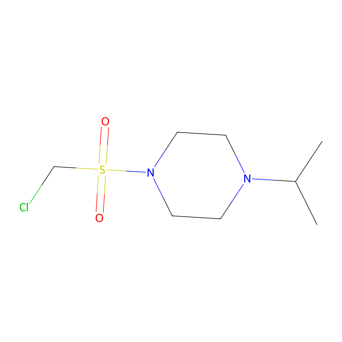 1-((Chloromethyl)sulfonyl)-4-isopropylpiperazine molecular structure, CAS 1341469-57-5