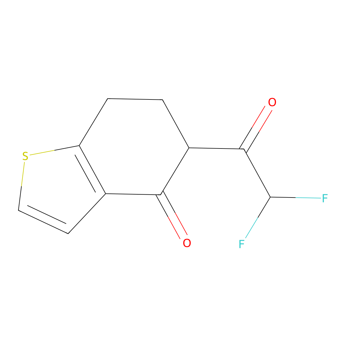 5-(2,2-Difluoroacetyl)-4,5,6,7-tetrahydro-1-benzothiophen-4-one molecular structure, CAS 1341471-94-0