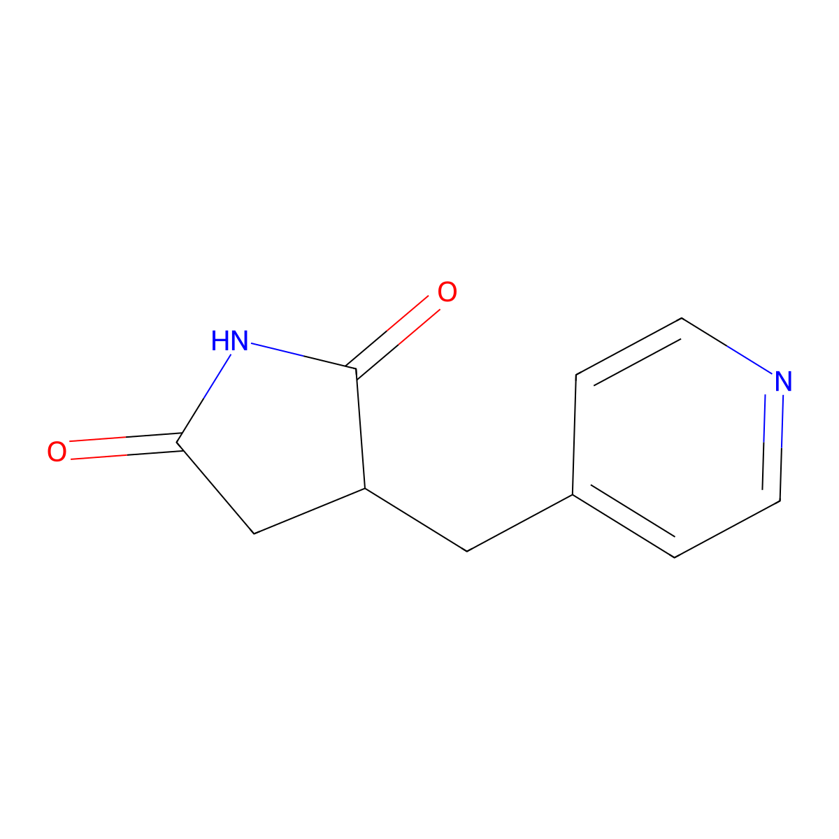 3-[(Pyridin-4-yl)methyl]pyrrolidine-2,5-dione molecular structure, CAS 1341473-69-5