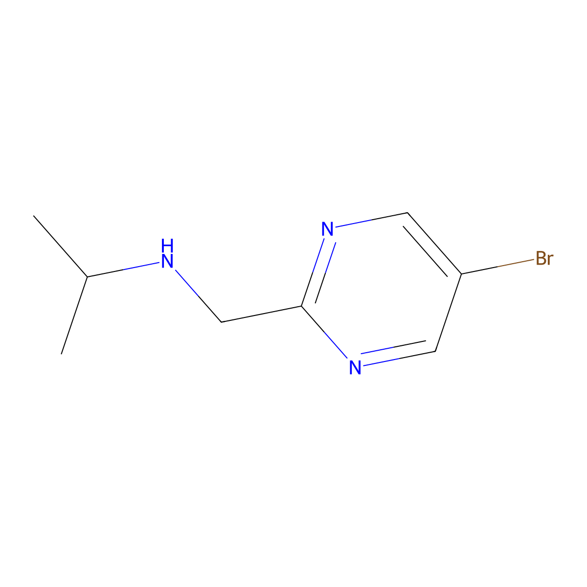 [(5-Bromopyrimidin-2-yl)methyl](propan-2-yl)amine molecular structure, CAS 1341474-41-6