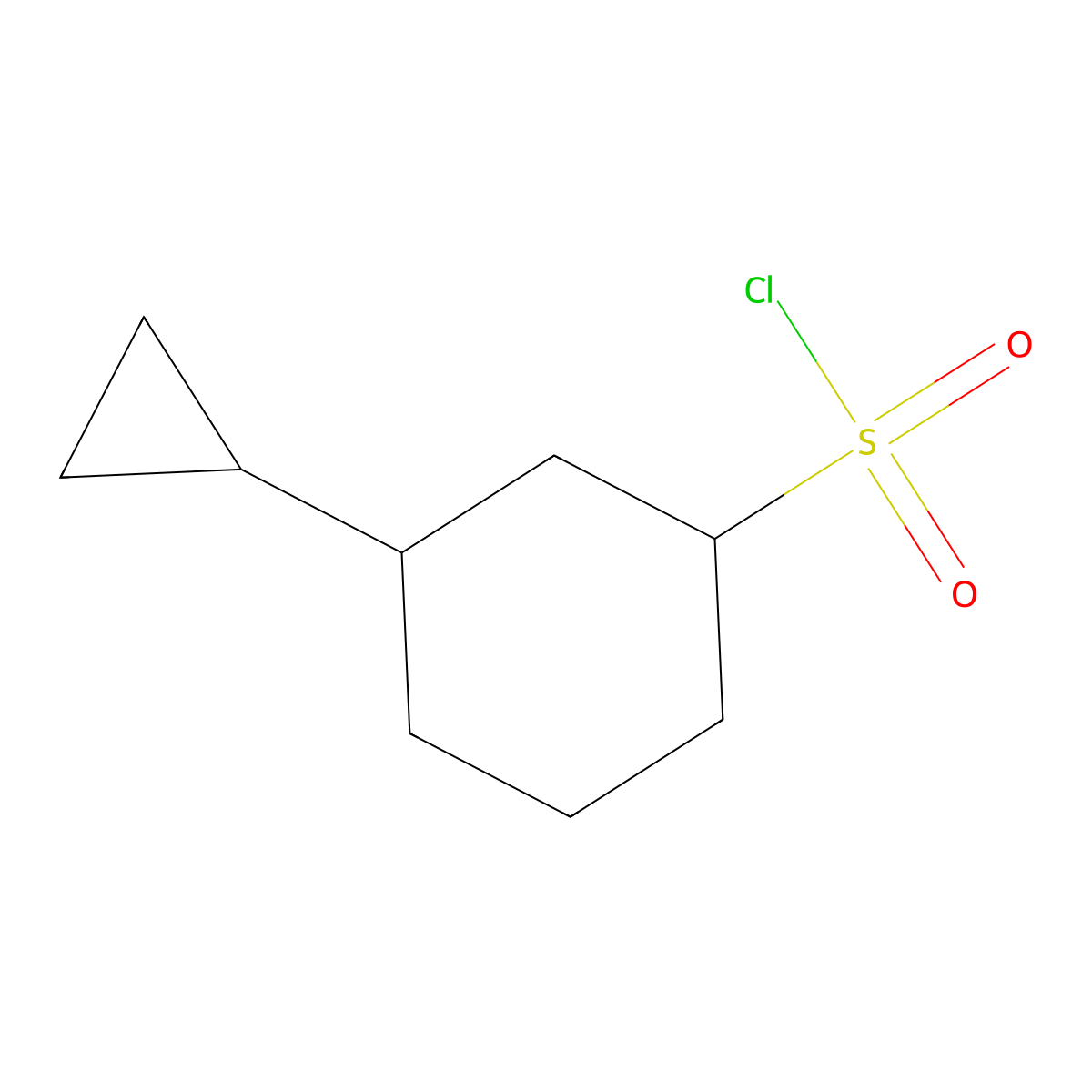 3-Cyclopropylcyclohexane-1-sulfonyl chloride molecular structure, CAS 1341476-73-0
