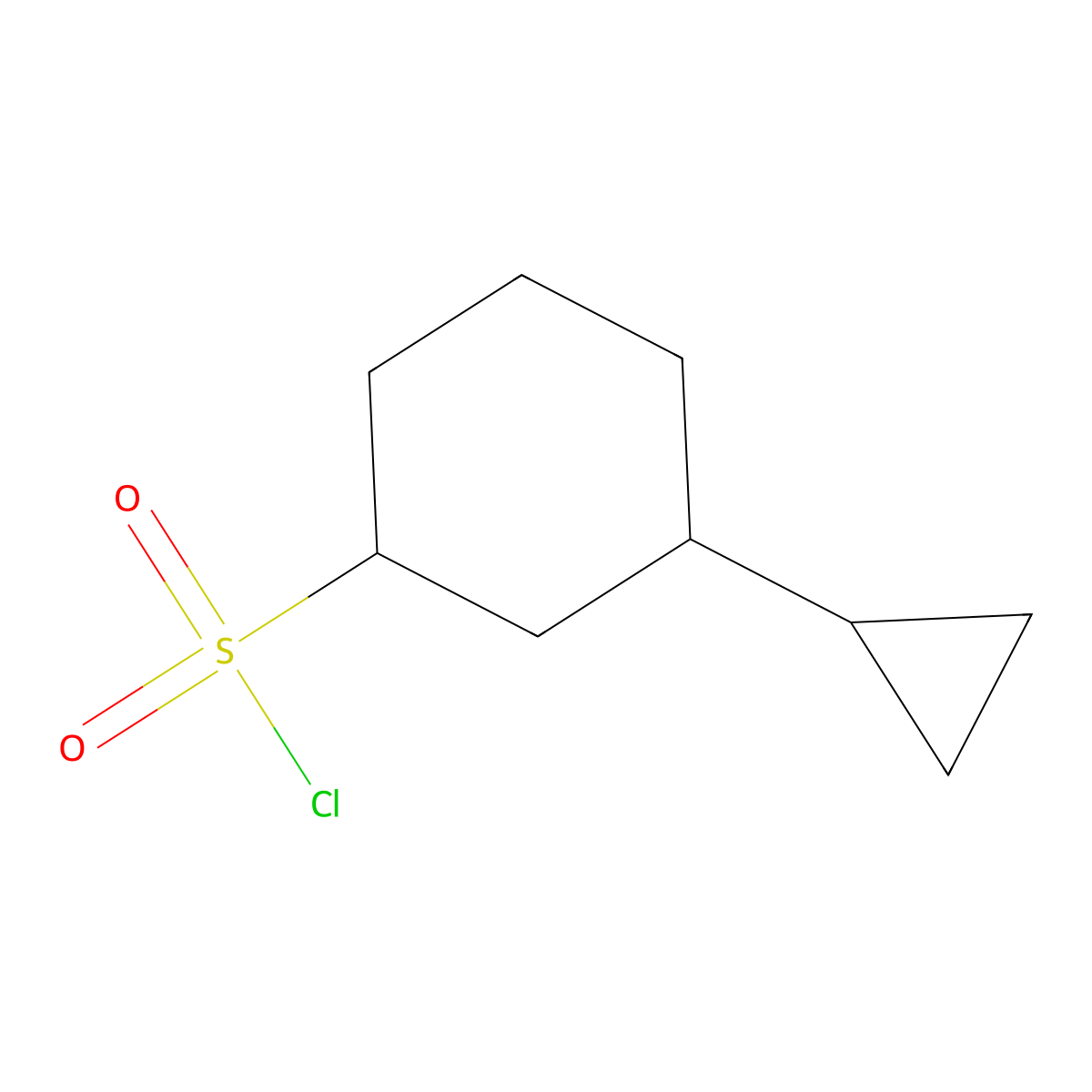 3-Cyclopropylcyclohexane-1-sulfonyl chloride molecular structure, CAS 1341476-73-0