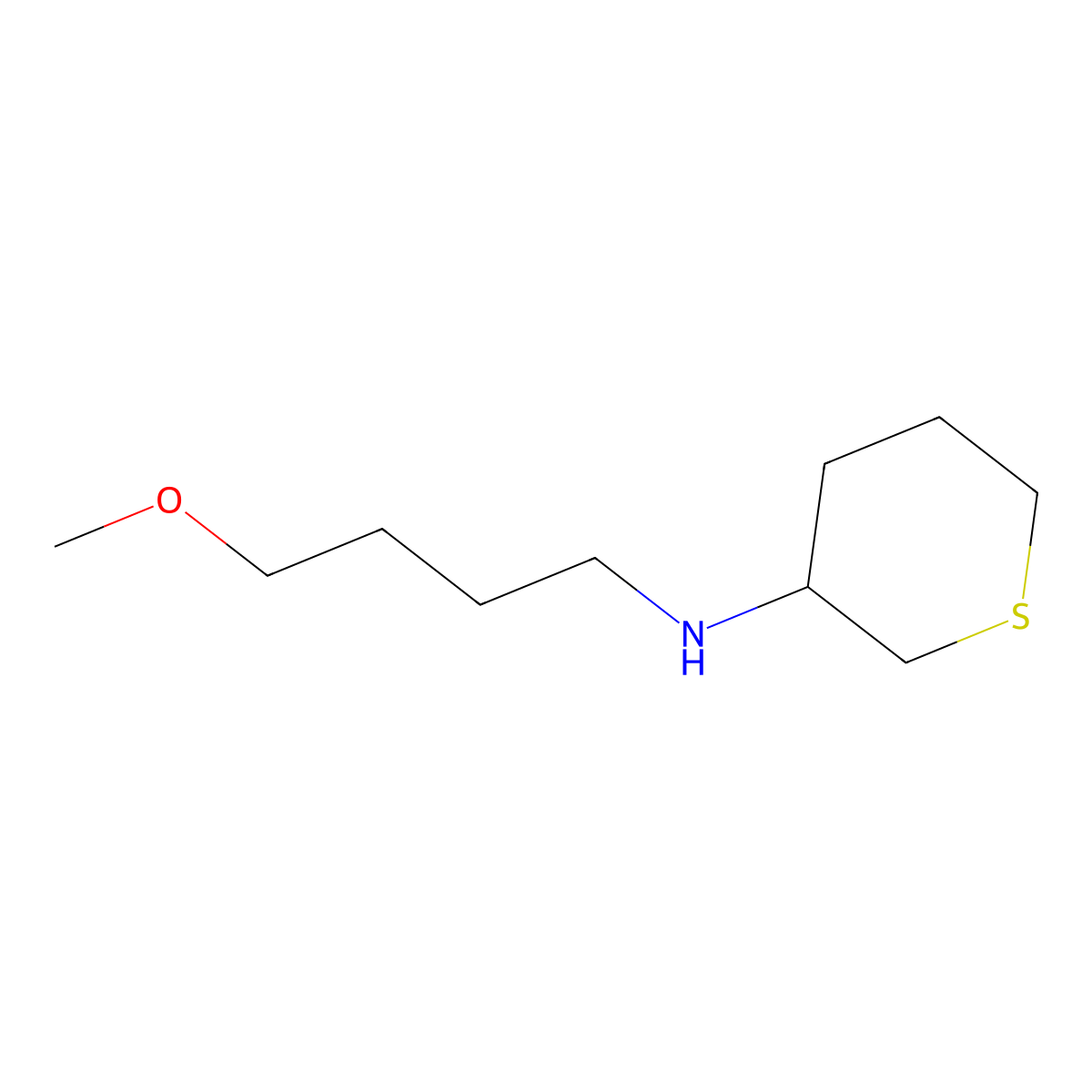 N-(4-methoxybutyl)thian-3-amine molecular structure, CAS 1341478-94-1