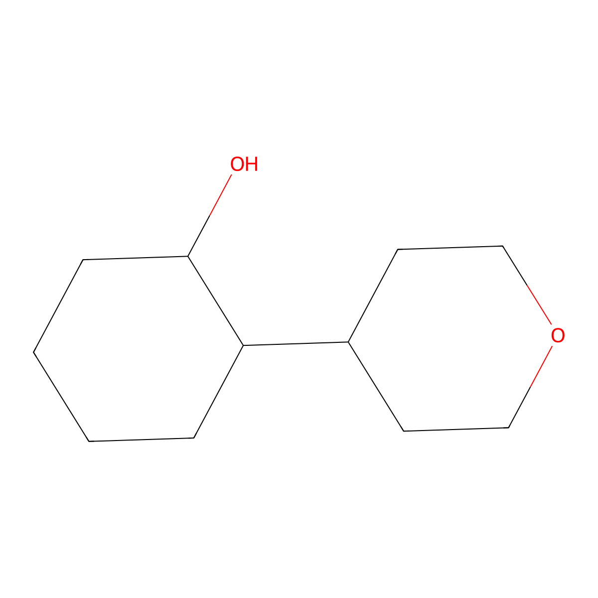 2-(Oxan-4-yl)cyclohexan-1-ol molecular structure, CAS 1341480-33-8