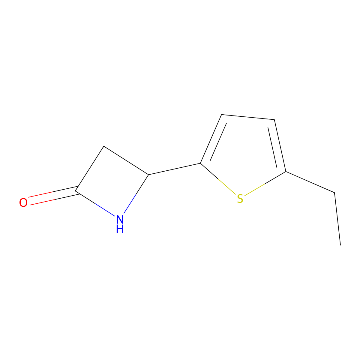 4-(5-Ethylthiophen-2-yl)azetidin-2-one molecular structure, CAS 1341481-64-8