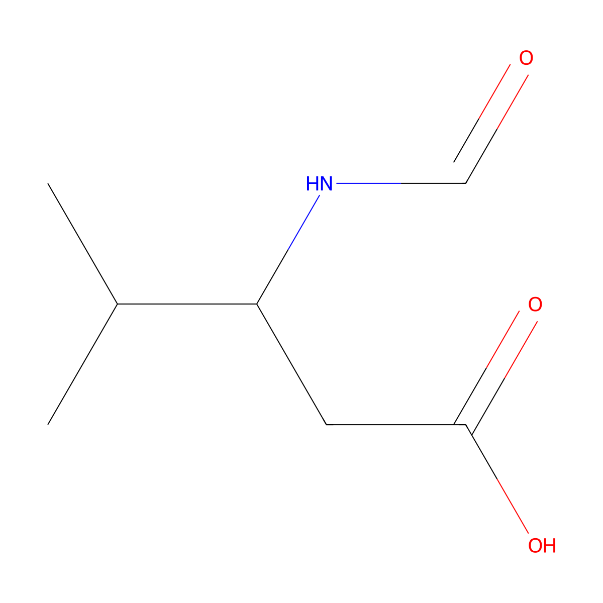 3-Formamido-4-methylpentanoic acid molecular structure, CAS 1341482-31-2