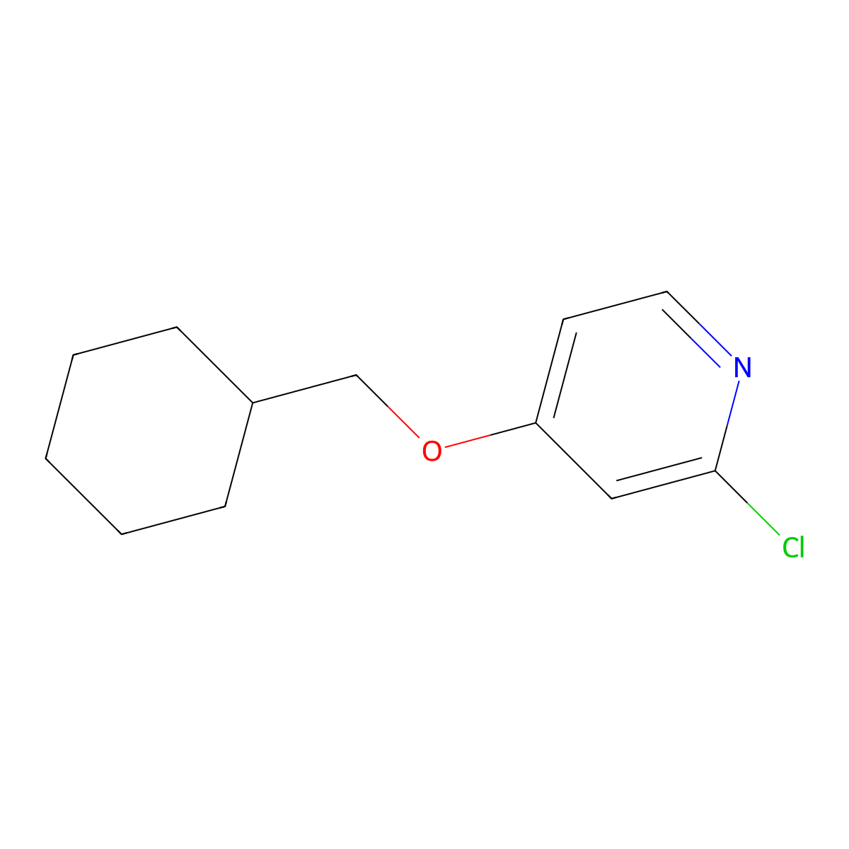 2-Chloro-4-(cyclohexylmethoxy)pyridine molecular structure, CAS 1341485-24-2