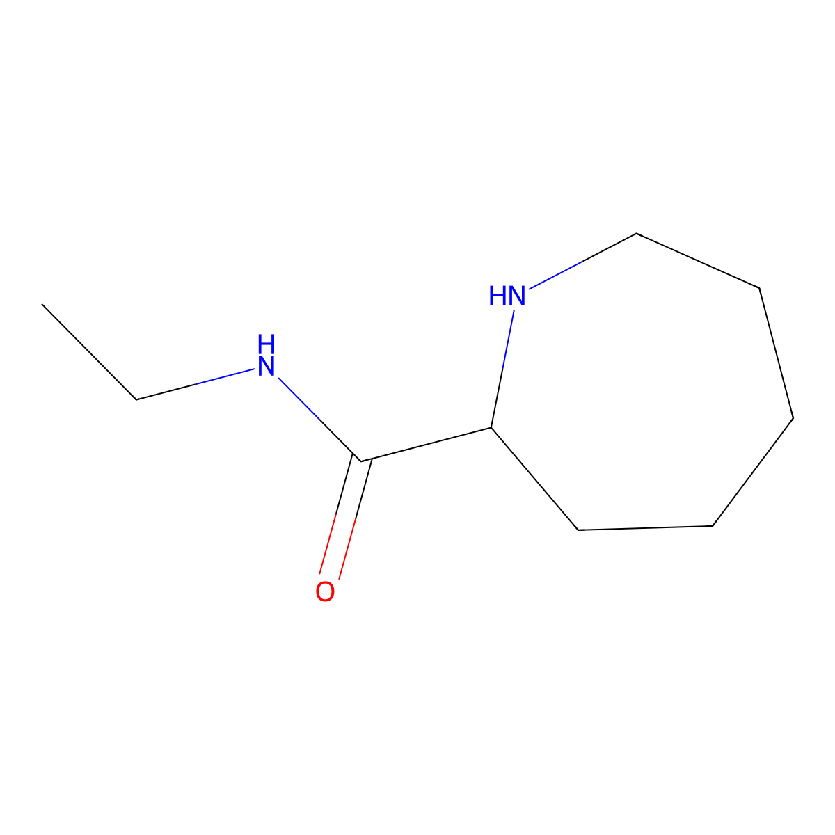 N-ethylazepane-2-carboxamide molecular structure, CAS 1341486-62-1