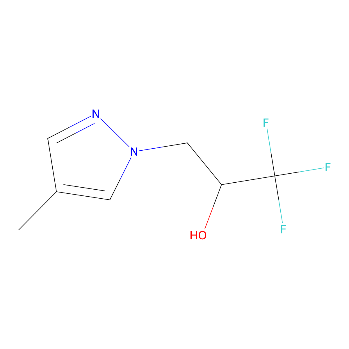 1,1,1-trifluoro-3-(4-methyl-1H-pyrazol-1-yl)propan-2-ol molecular structure, CAS 1341486-74-5