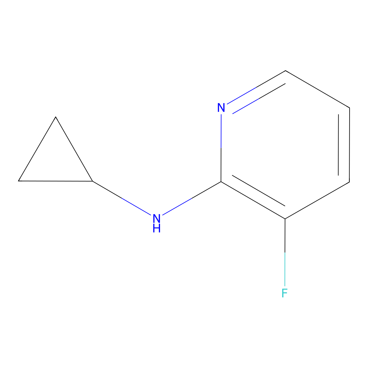 N-cyclopropyl-3-fluoropyridin-2-amine molecular structure, CAS 1341486-98-3