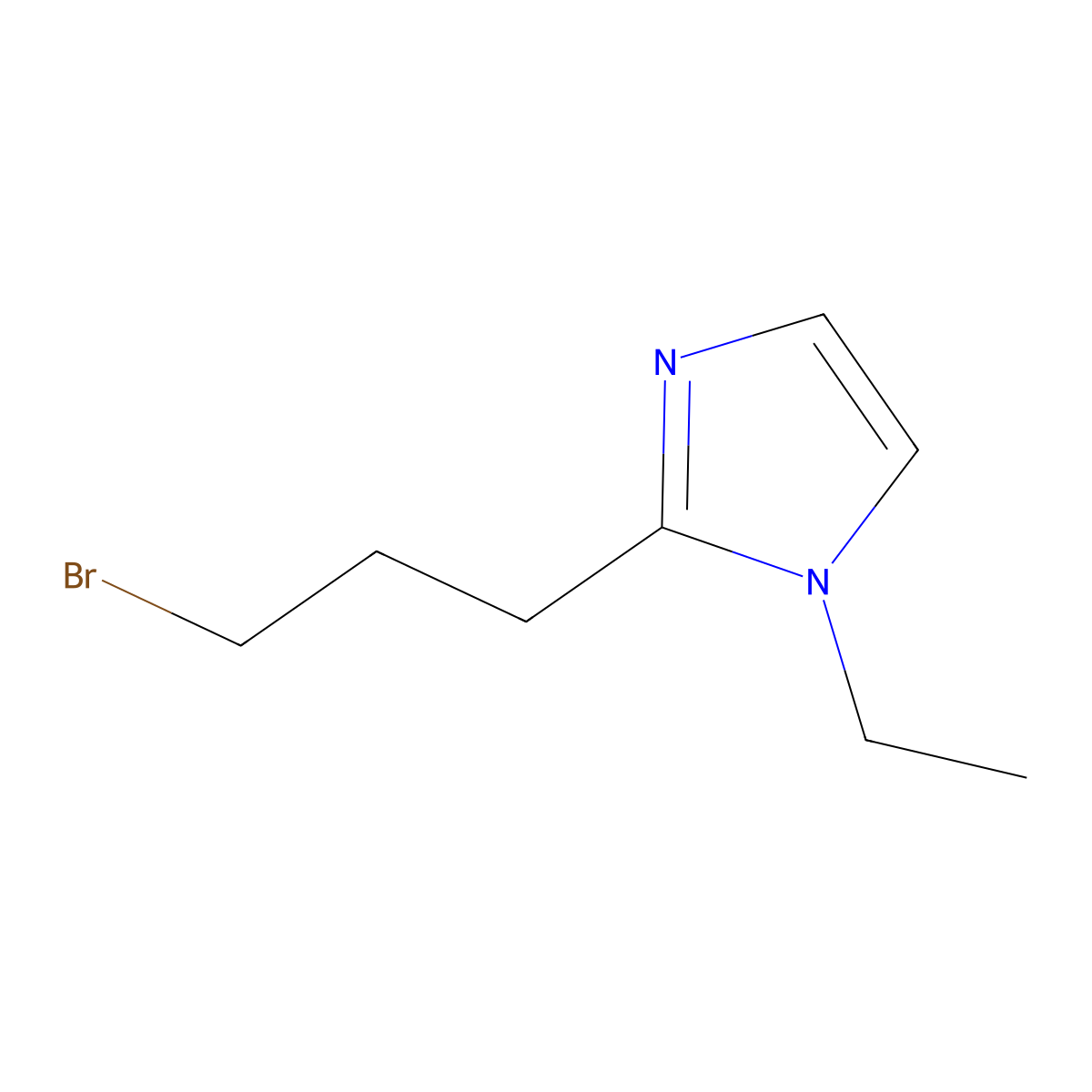 2-(3-bromopropyl)-1-ethyl-1H-imidazole molecular structure, CAS 1341487-32-8
