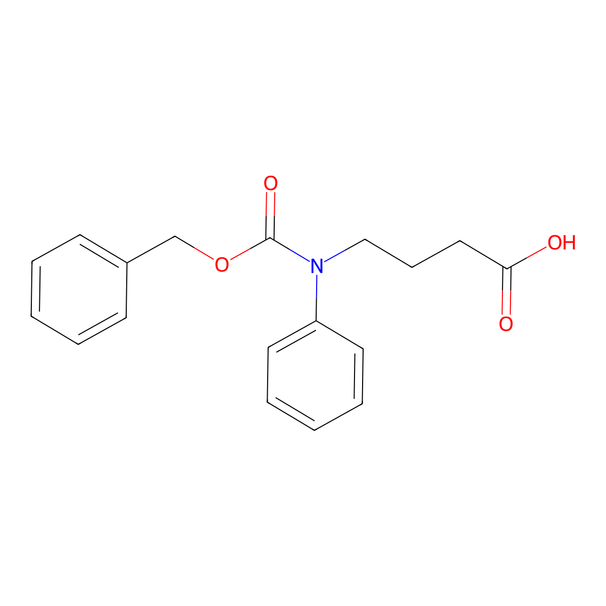 4-{[(Benzyloxy)carbonyl](phenyl)amino}butanoic acid molecular structure, CAS 1341487-62-4