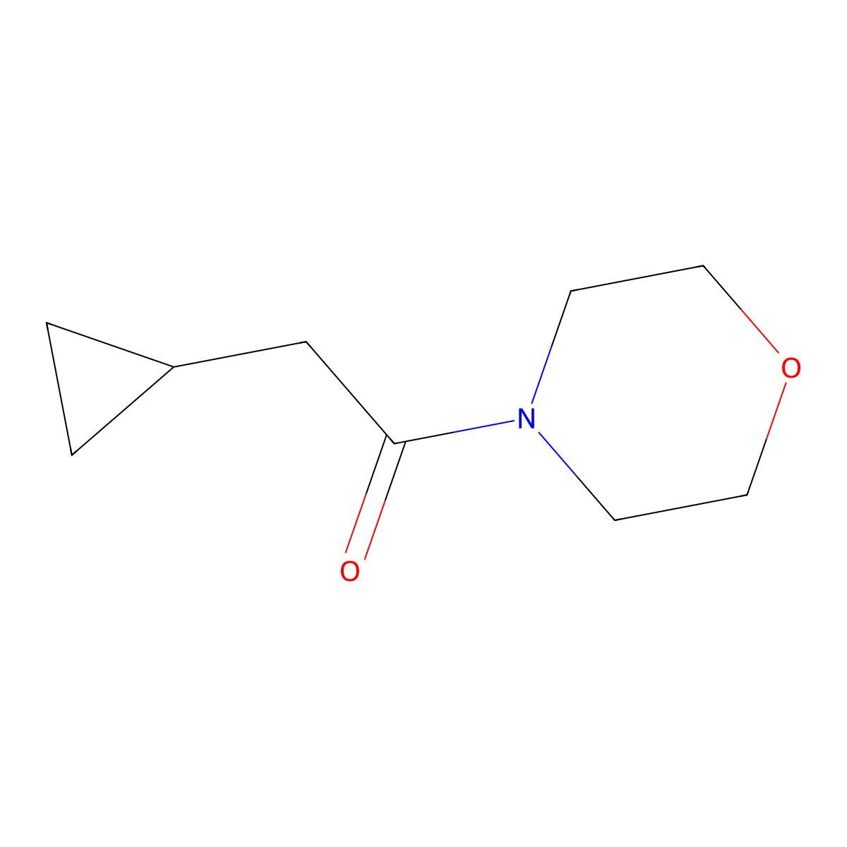 2-Cyclopropyl-1-morpholinoethanone molecular structure, CAS 1341489-08-4