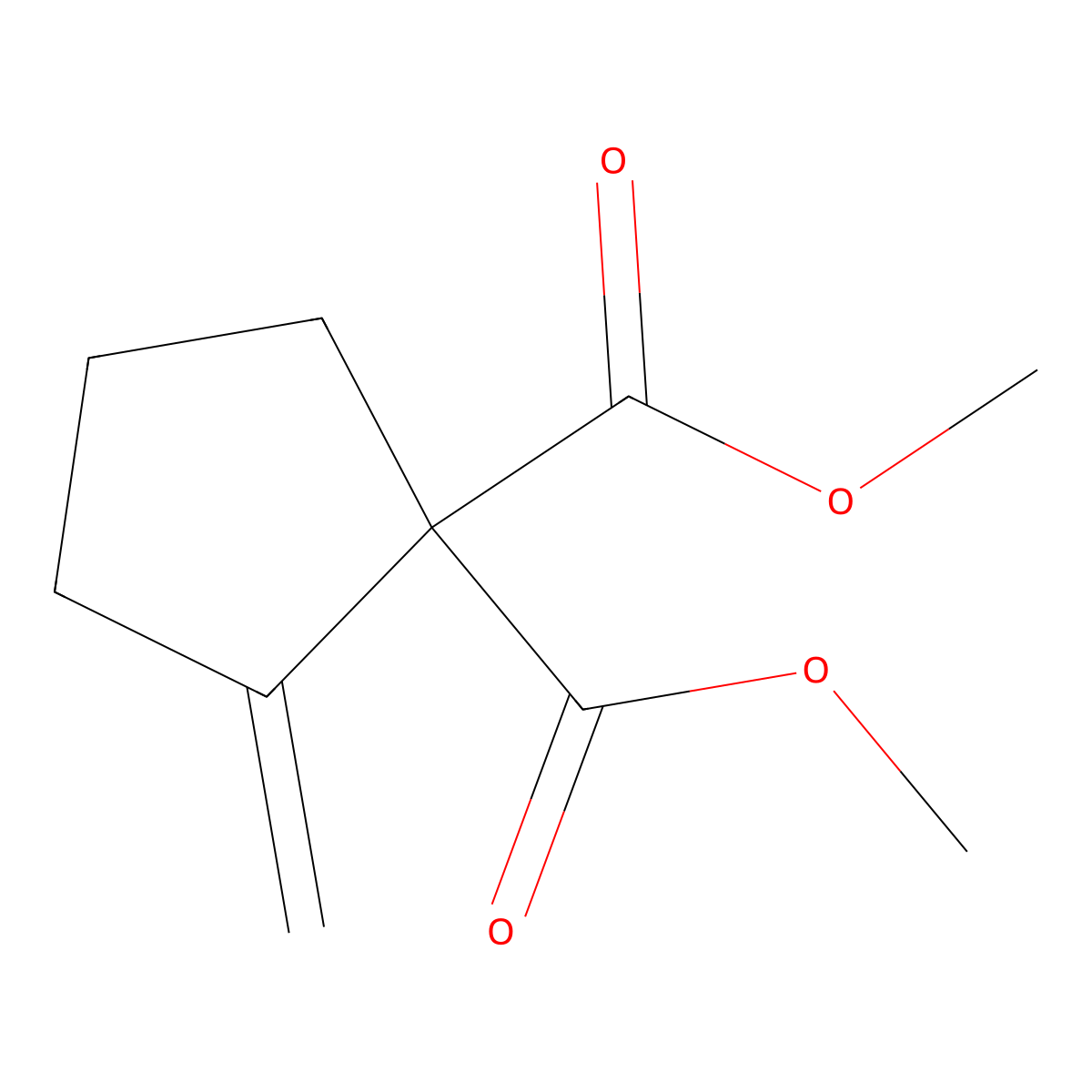1,1-Cyclopentanedicarboxylic acid, 2-methylene-, dimethyl ester molecular structure, CAS 134149-18-1