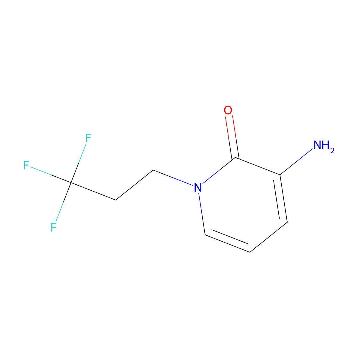 3-Amino-1-(3,3,3-trifluoropropyl)-1,2-dihydropyridin-2-one molecular structure, CAS 1341491-23-3