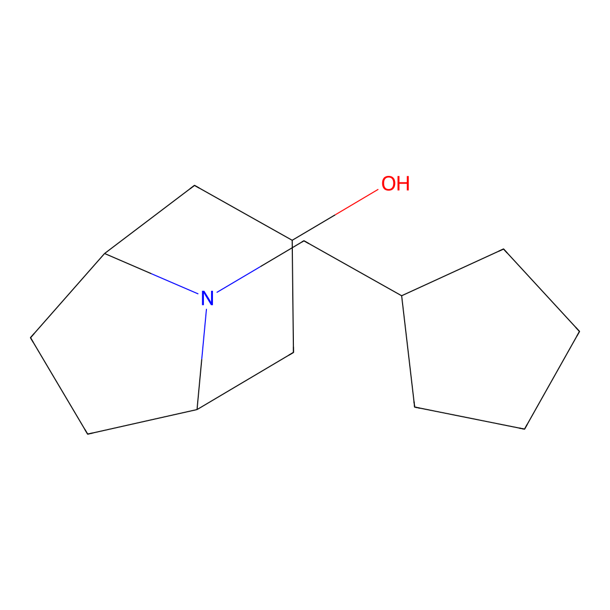 8-(Cyclopentylmethyl)-8-azabicyclo[3.2.1]octan-3-ol molecular structure, CAS 1341491-34-6