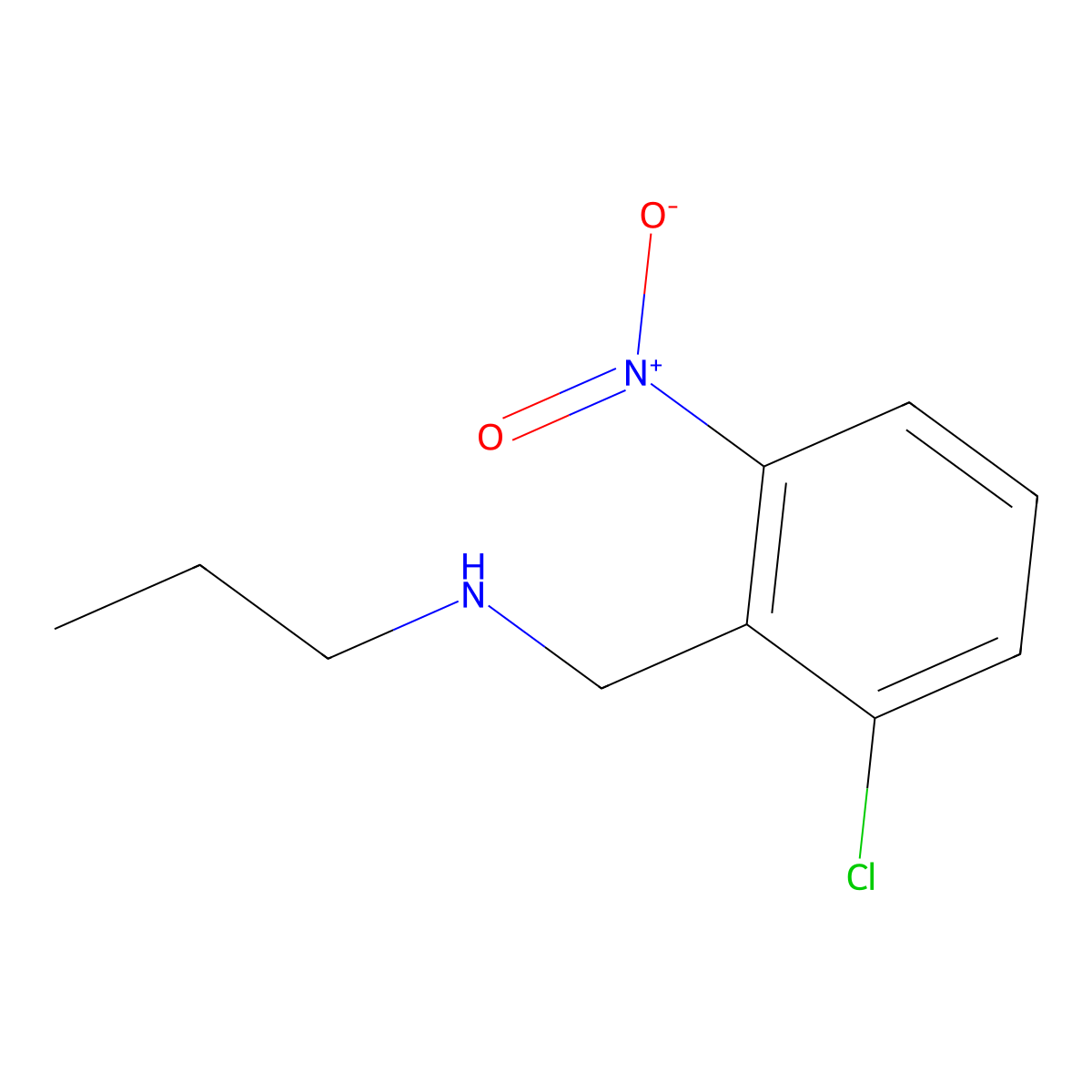 [(2-Chloro-6-nitrophenyl)methyl](propyl)amine molecular structure, CAS 1341491-79-9