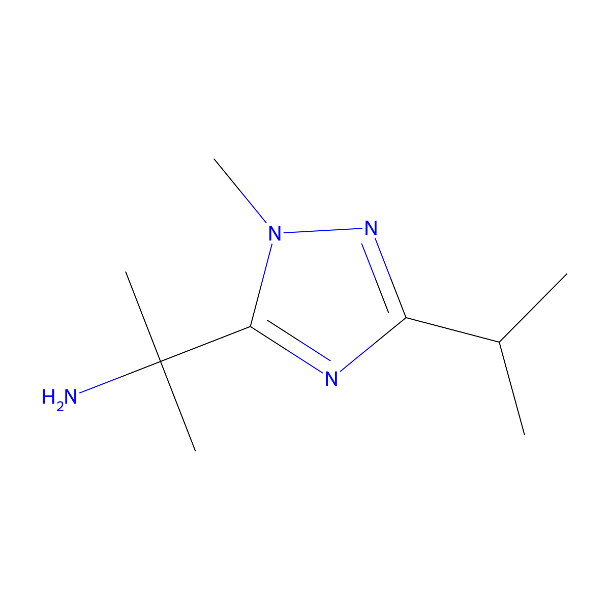 2-(3-Isopropyl-1-methyl-1h-1,2,4-triazol-5-yl)propan-2-amine molecular structure, CAS 1341494-34-5
