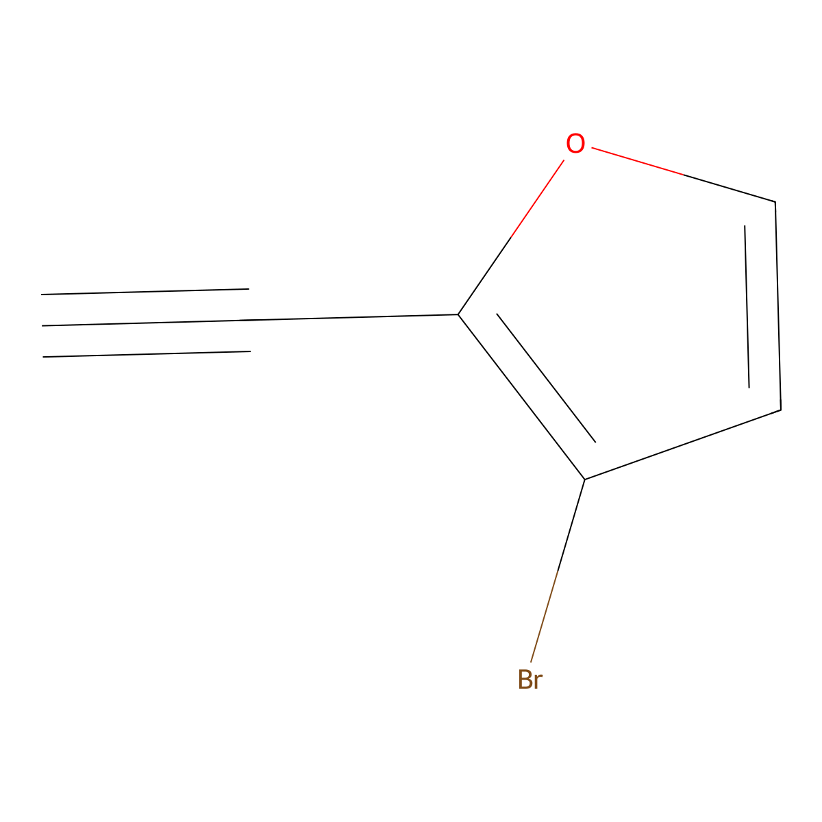 3-Bromo-2-ethynylfuran molecular structure, CAS 1341495-68-8