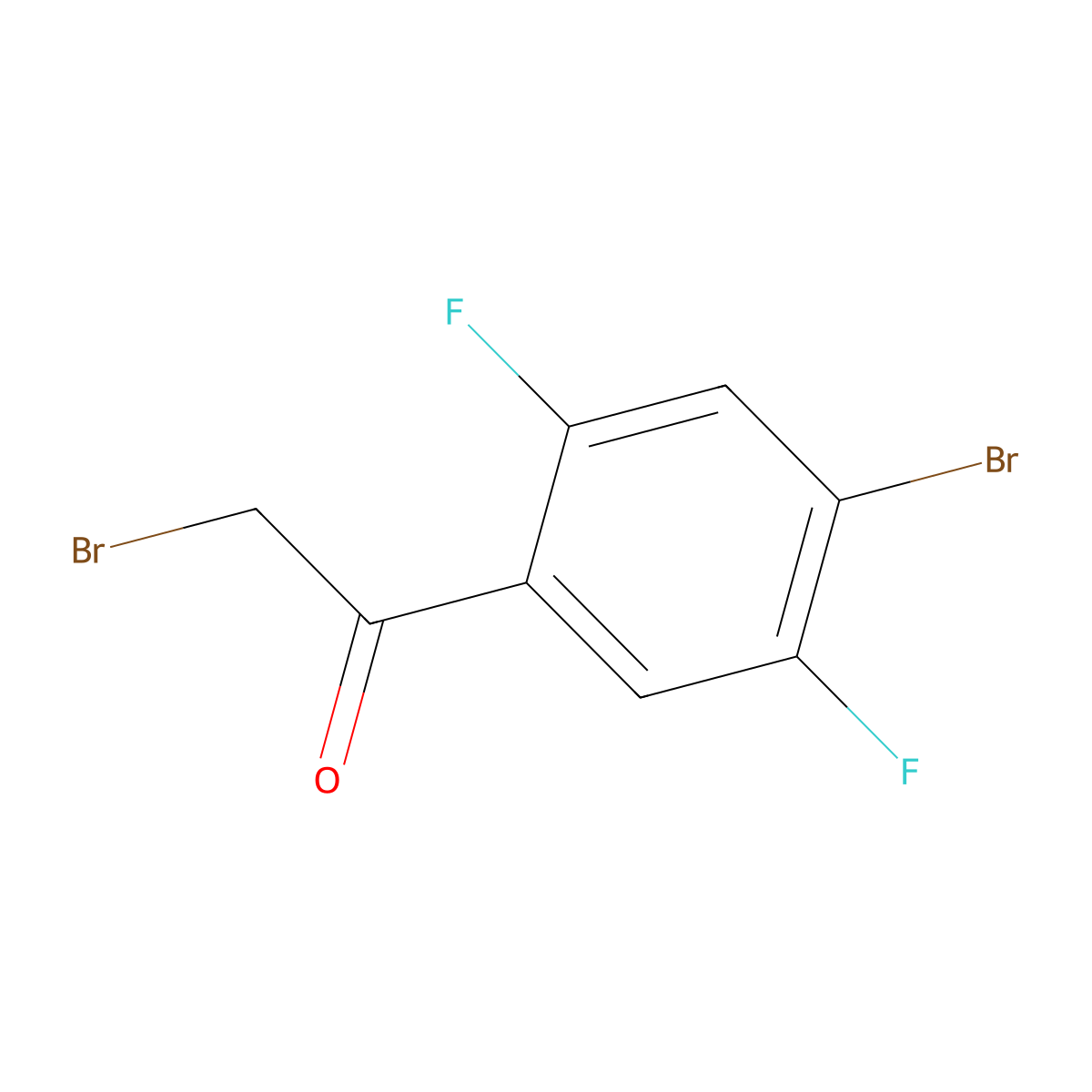 2-Bromo-1-(4-bromo-2,5-difluorophenyl)ethan-1-one molecular structure, CAS 1341495-96-2