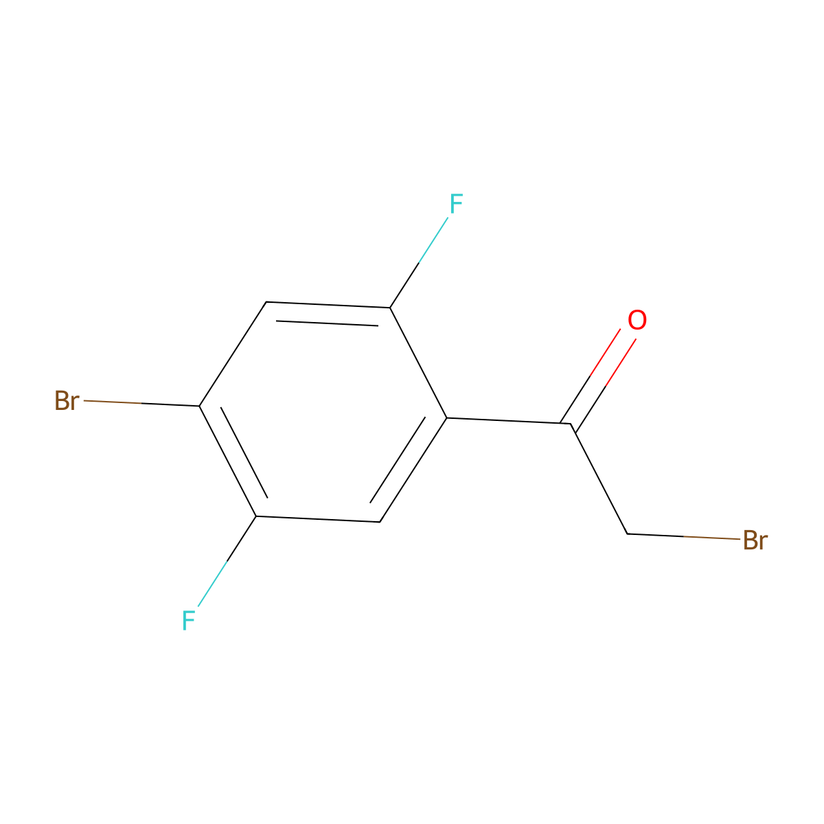 2-Bromo-1-(4-bromo-2,5-difluorophenyl)ethan-1-one molecular structure, CAS 1341495-96-2