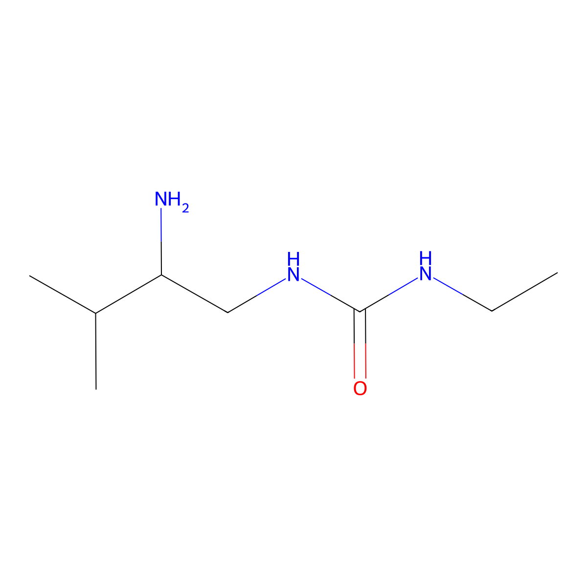 1-(2-Amino-3-methylbutyl)-3-ethylurea molecular structure, CAS 1341496-02-3