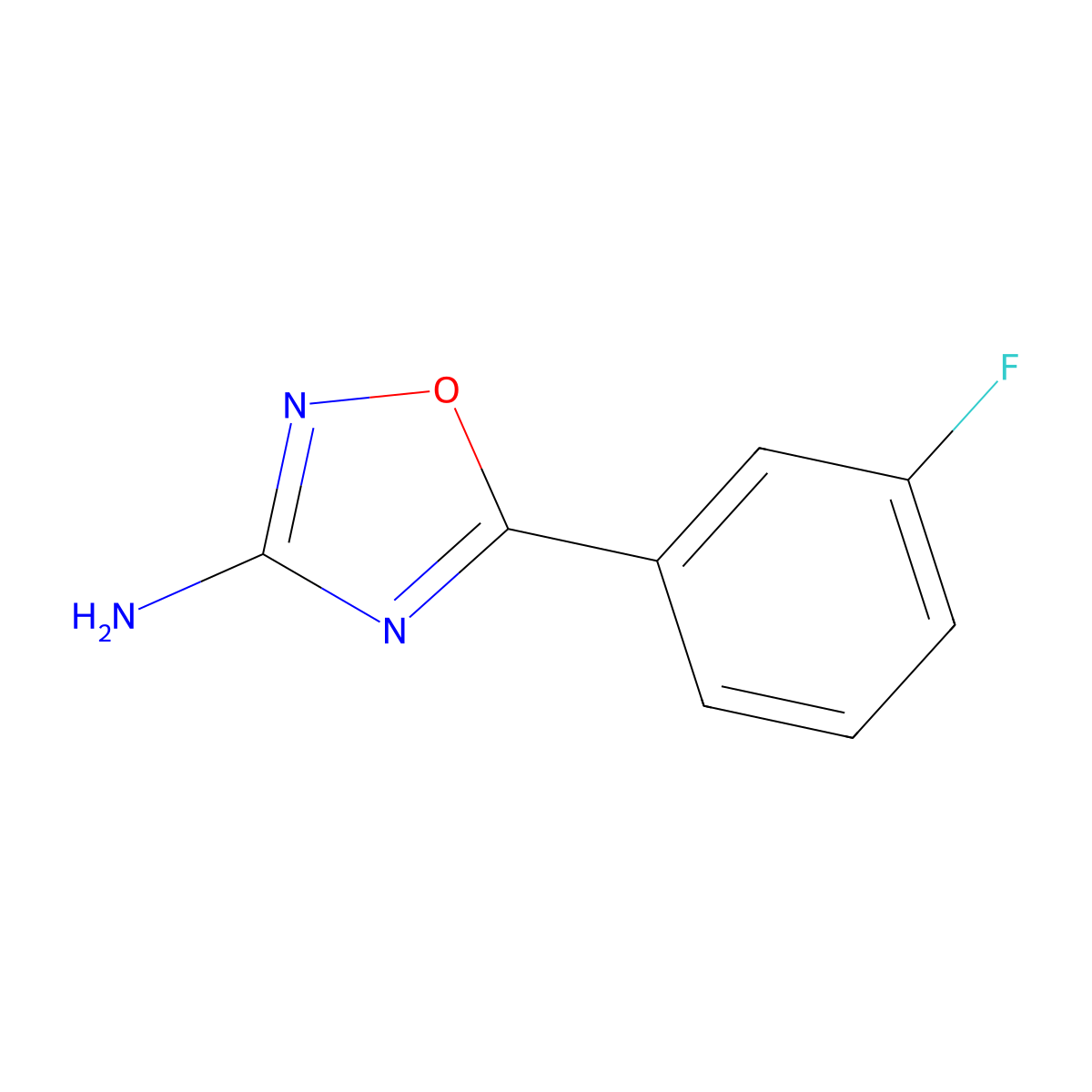 5-(3-Fluorophenyl)-1,2,4-oxadiazol-3-amine molecular structure, CAS 1341496-66-9