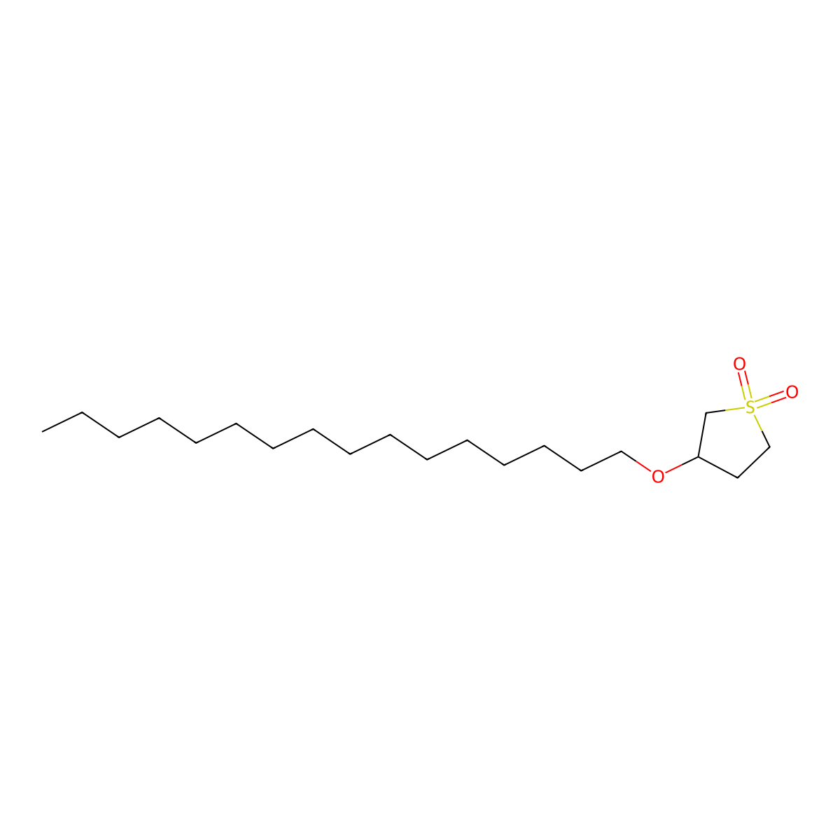 3-Hexadecyloxythiolane-1,1-dione molecular structure, CAS 13415-42-4