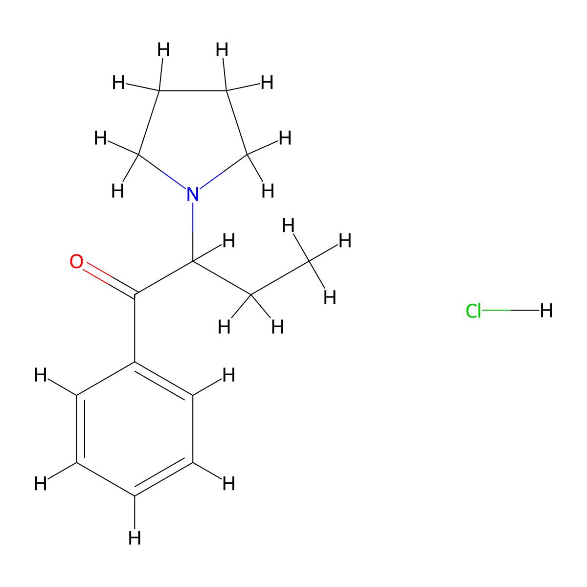 alpha-PBP hydrochloride molecular structure, CAS 13415-54-8
