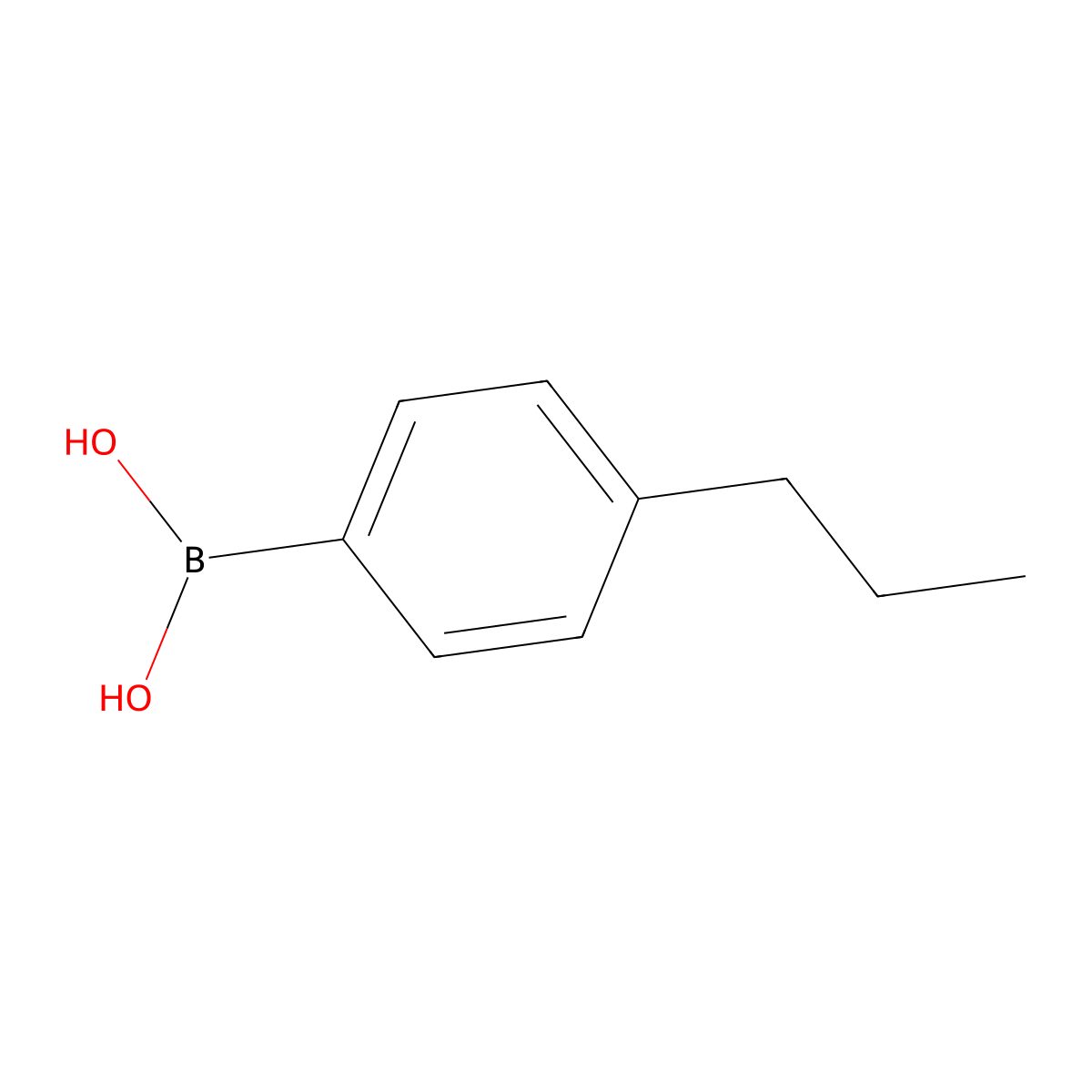 (4-Propylphenyl)boronic acid molecular structure, CAS 134150-01-9