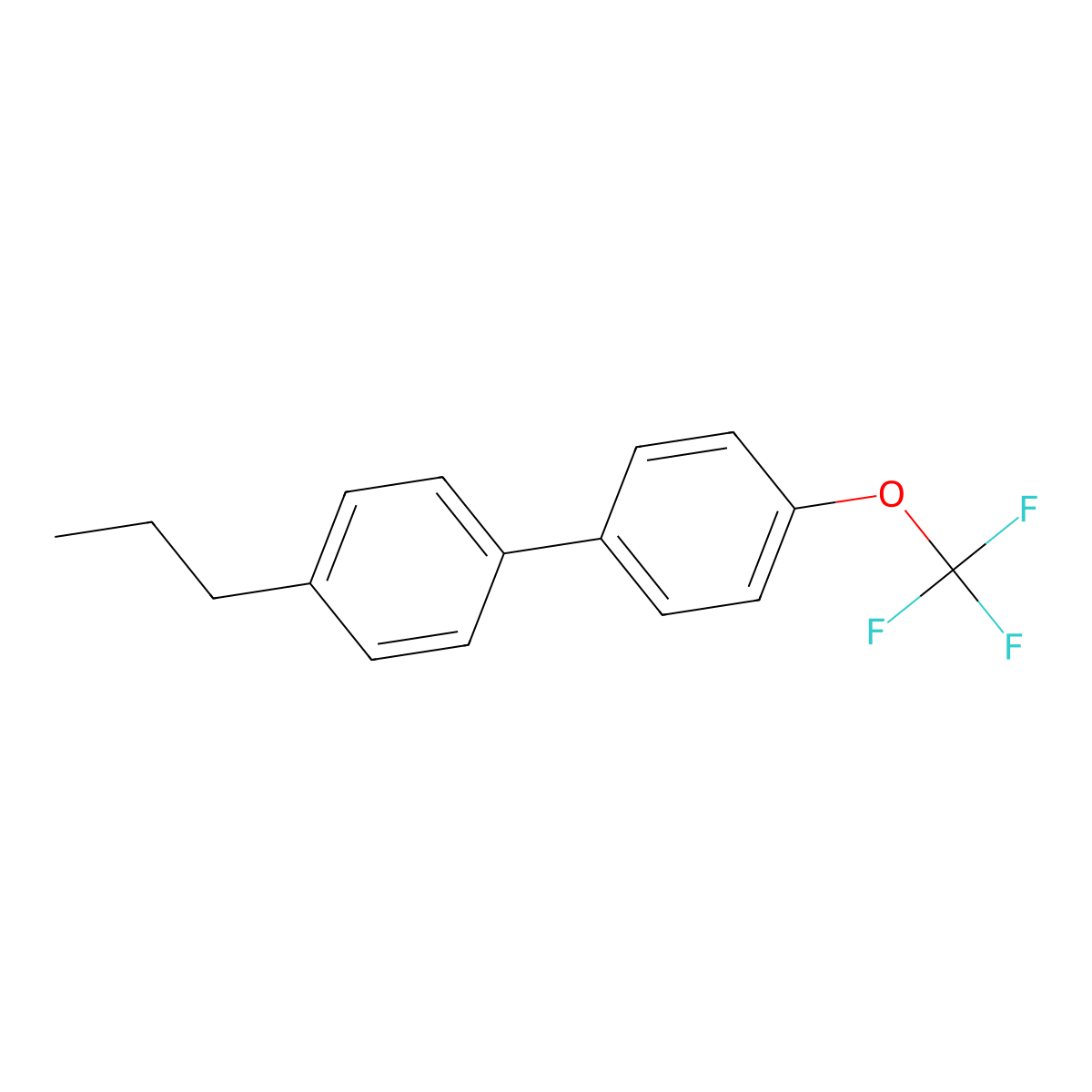 1-Propyl-4-[4-(trifluoromethoxy)phenyl]benzene molecular structure, CAS 134150-02-0
