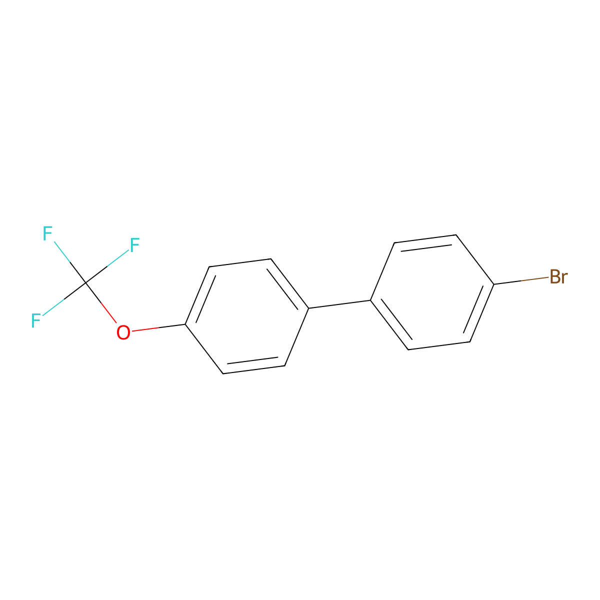 4-Bromo-4'-(trifluoromethoxy)-1,1'-biphenyl molecular structure, CAS 134150-03-1