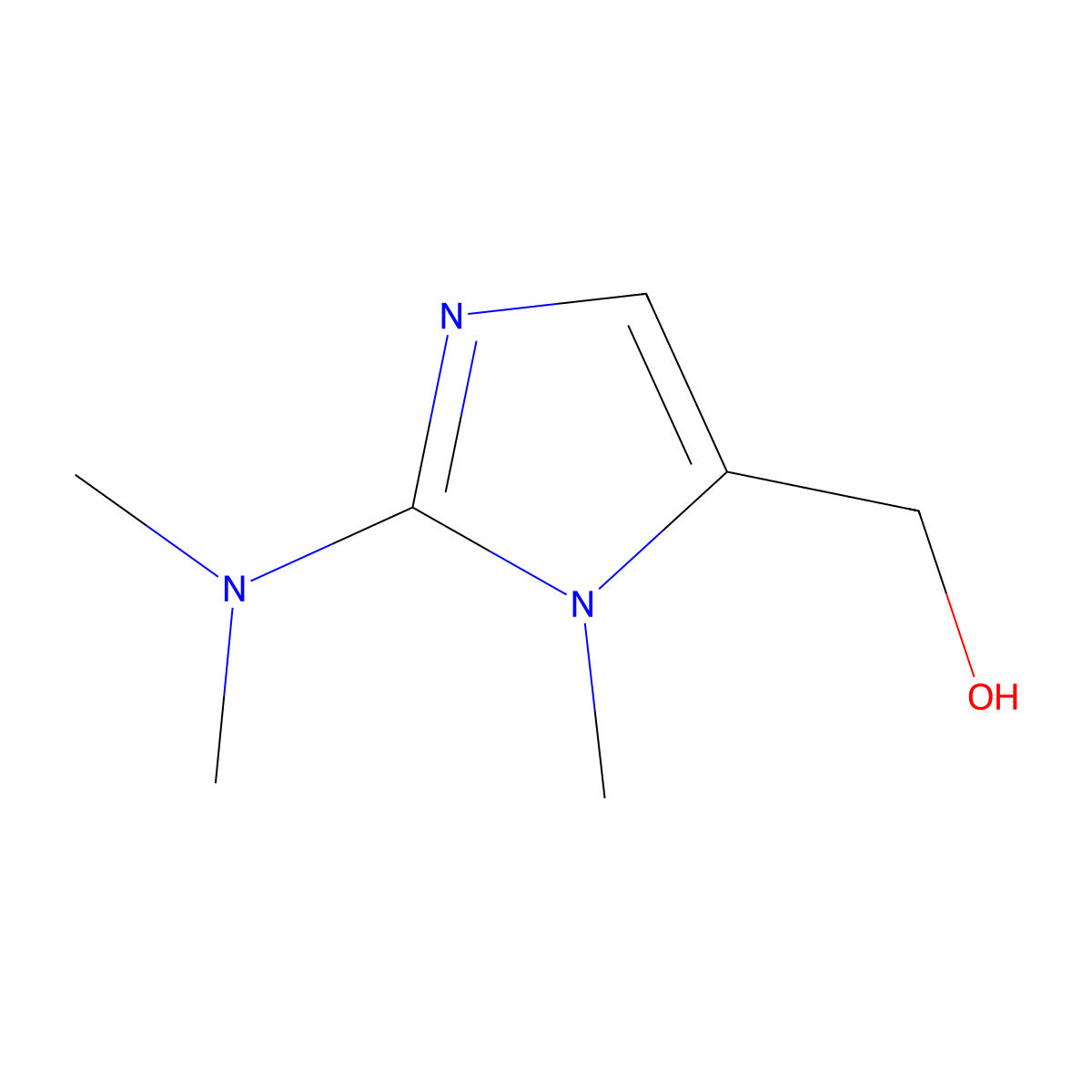 [2-(dimethylamino)-1-methyl-1H-imidazol-5-yl]methanol molecular structure, CAS 1341502-23-5