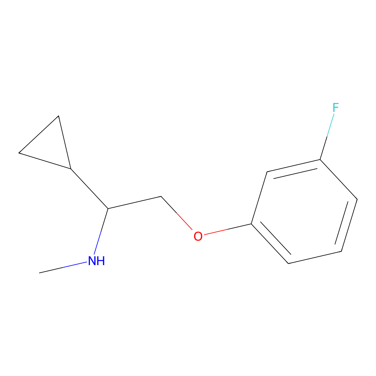 [1-Cyclopropyl-2-(3-fluorophenoxy)ethyl]methylamine molecular structure, CAS 1341502-50-8