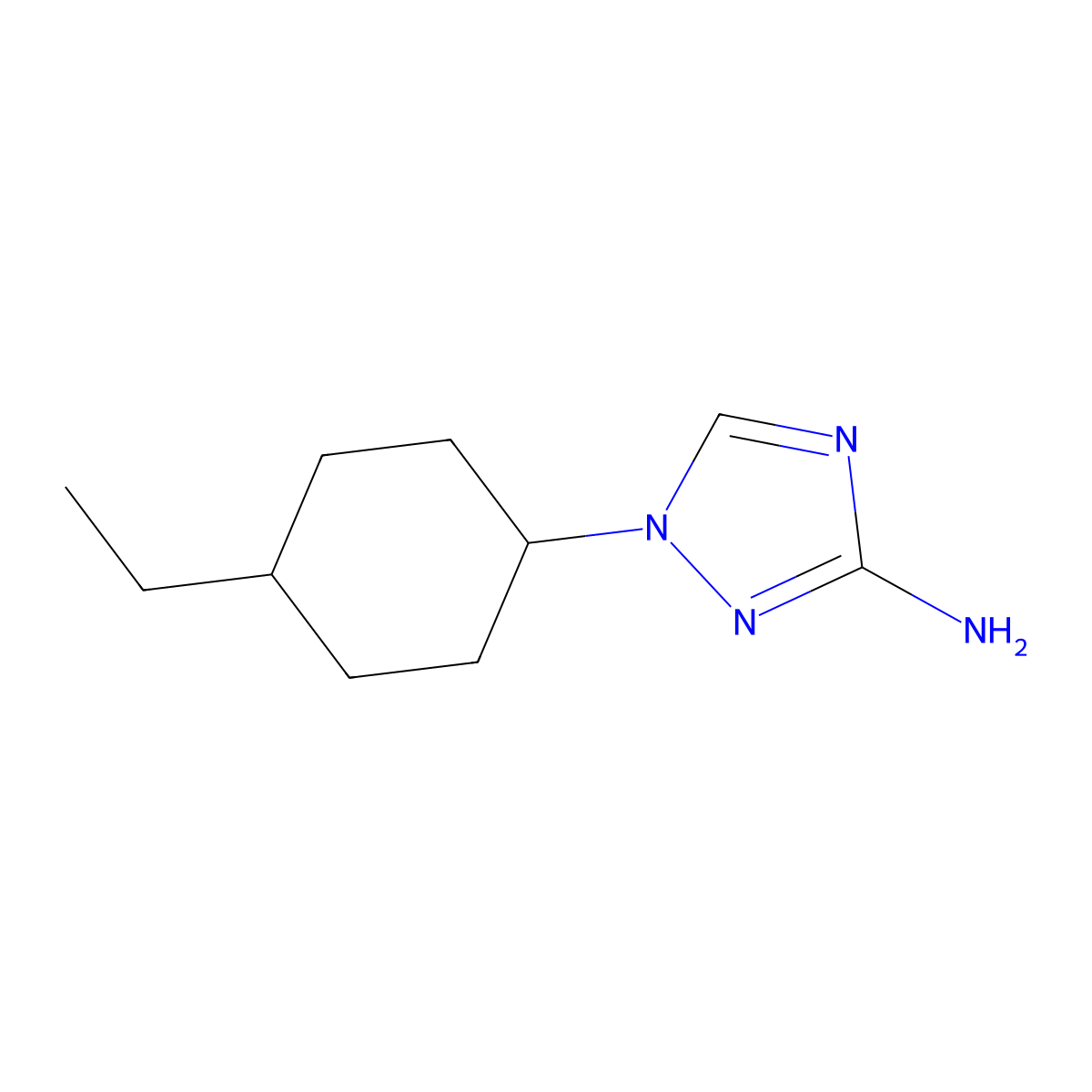 1-(4-ethylcyclohexyl)-1H-1,2,4-triazol-3-amine molecular structure, CAS 1341503-63-6