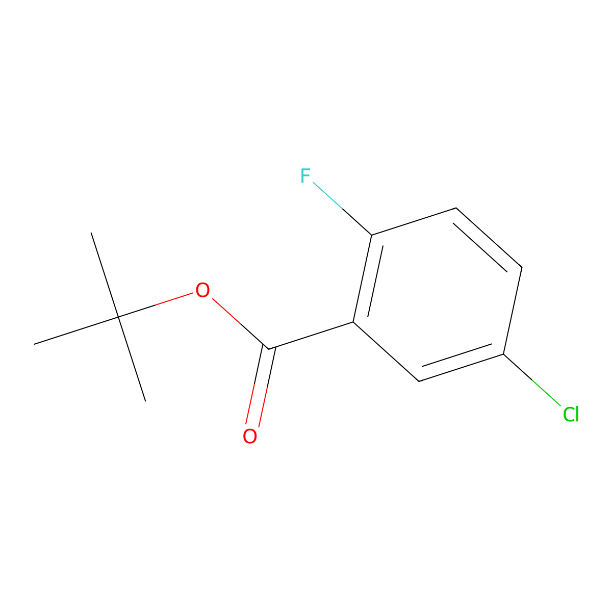 Tert-butyl 5-chloro-2-fluorobenzoate molecular structure, CAS 1341506-31-7