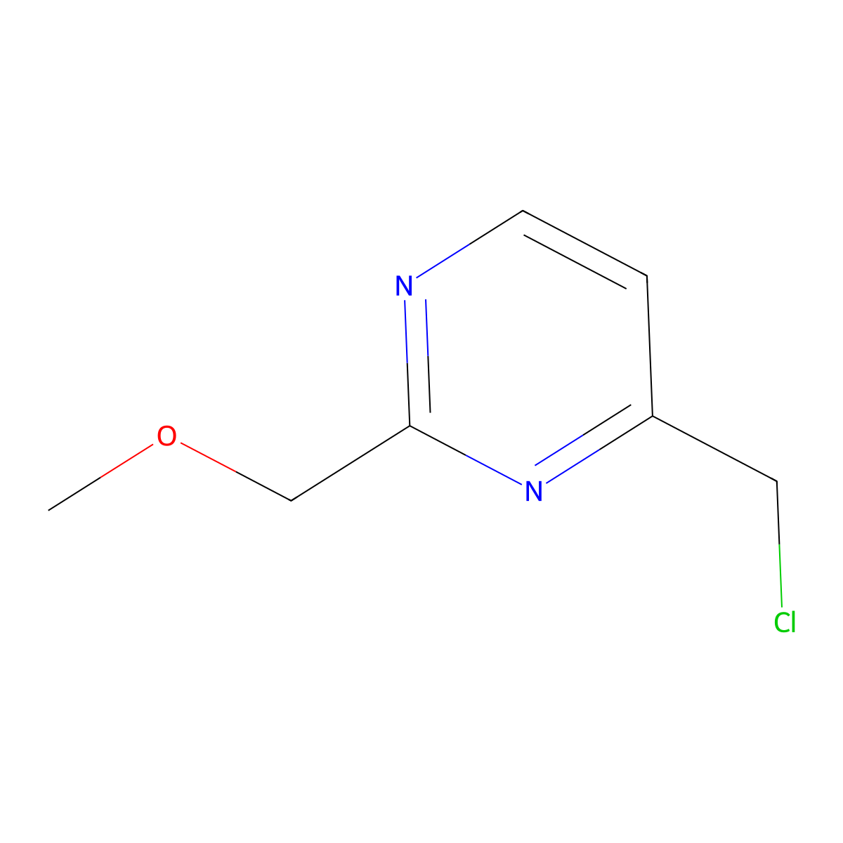 4-(Chloromethyl)-2-(methoxymethyl)pyrimidine molecular structure, CAS 1341507-67-2