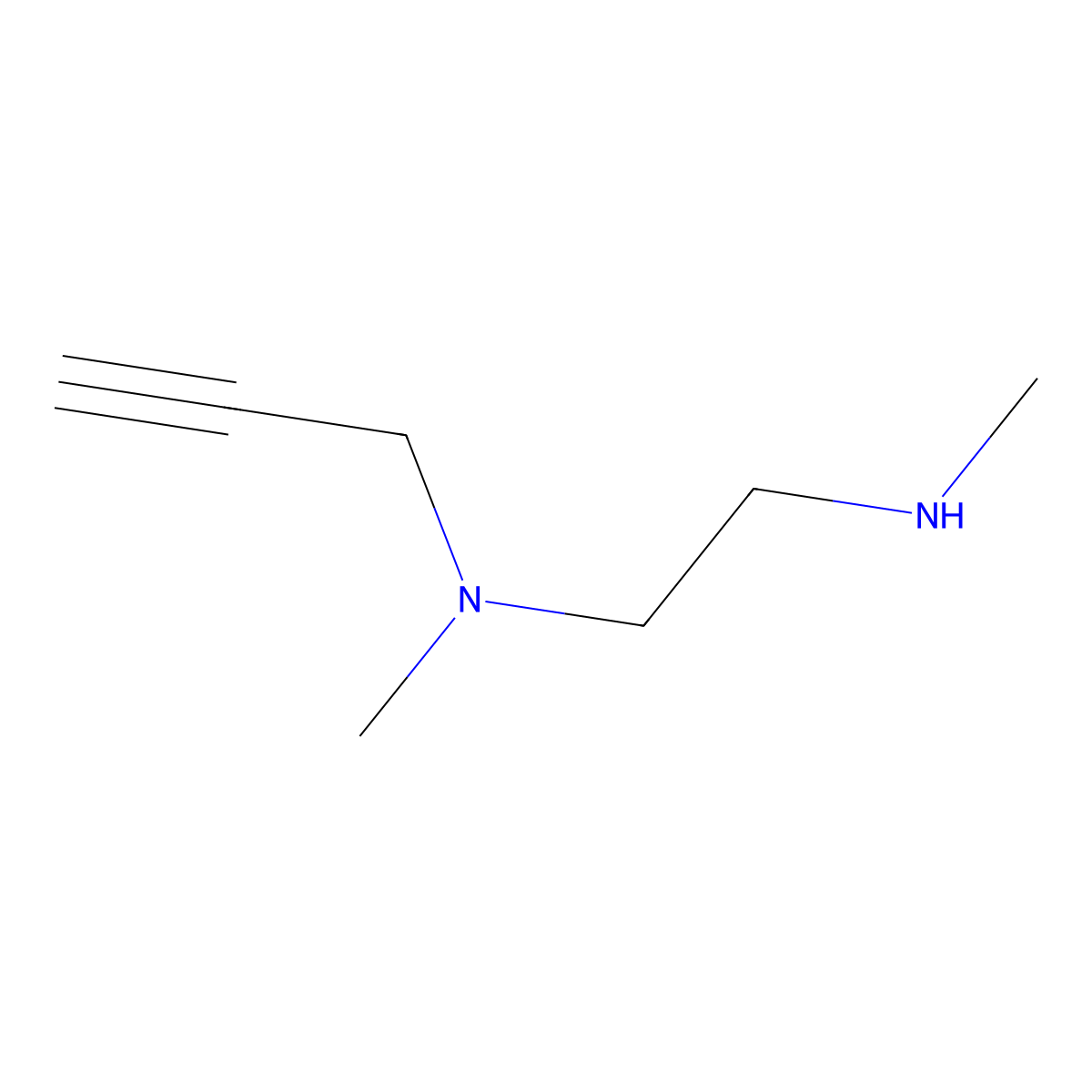 Methyl({2-[methyl(prop-2-yn-1-yl)amino]ethyl})amine molecular structure, CAS 1341508-91-5