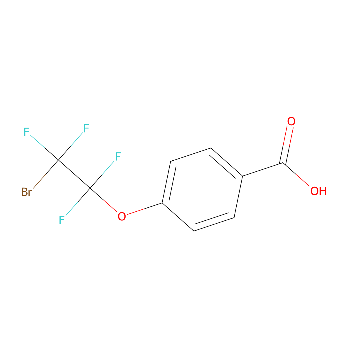 4-(2-Bromotetrafluoroethoxy)benzoic acid molecular structure, CAS 134151-71-6
